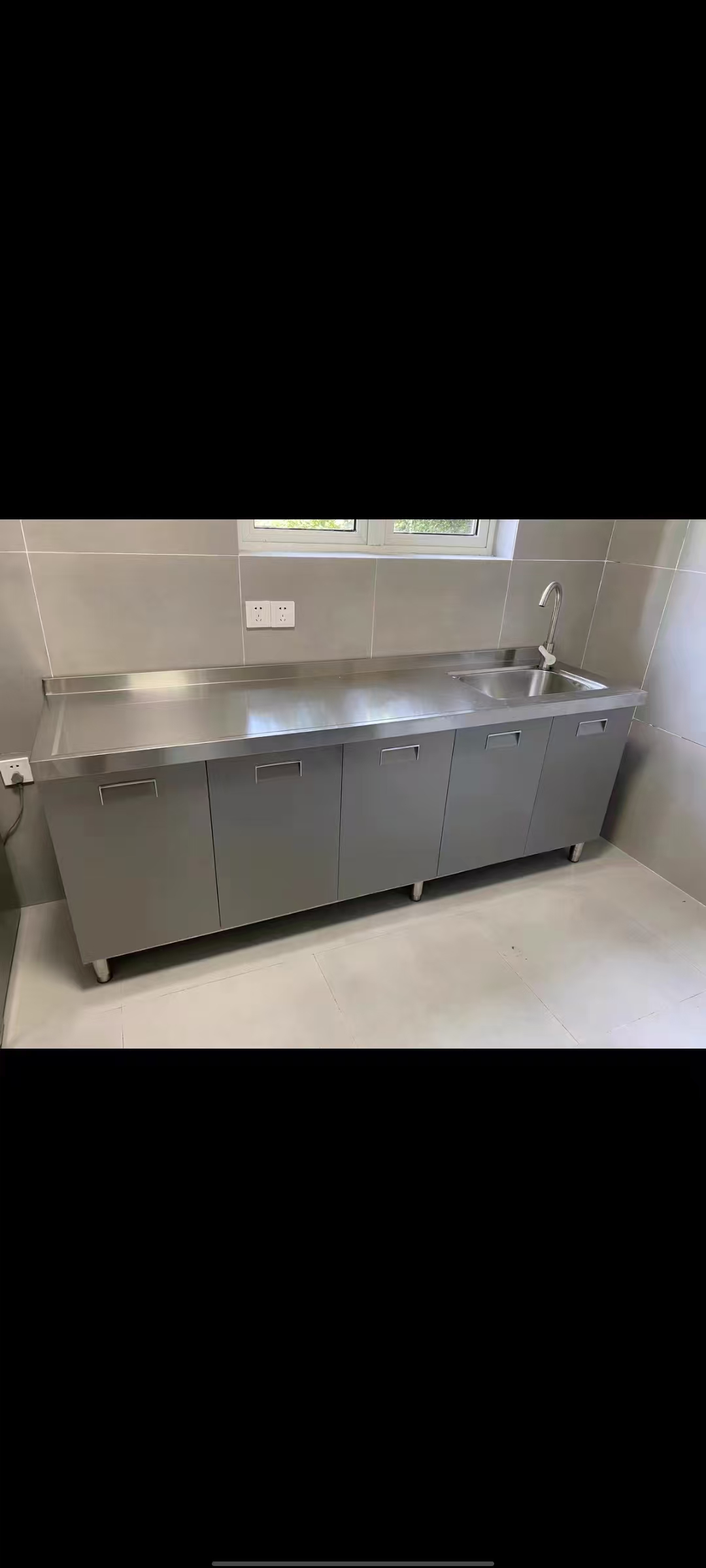 整体焊接全不锈钢厨柜